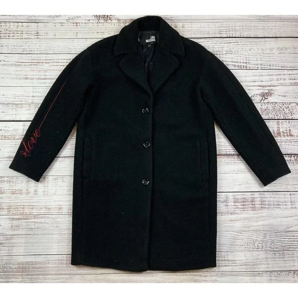 Moschino Jackets Coats Love Moschino Womens Wool Blend Pea - Main Image